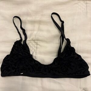 Urban Outfitters Black Velvet Bralette